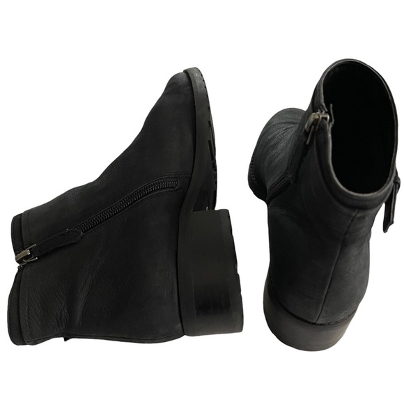 Caslon Black Genuine Leather Ankle Booties Water Resistant Sz 6.5 - Picture 7 of 9